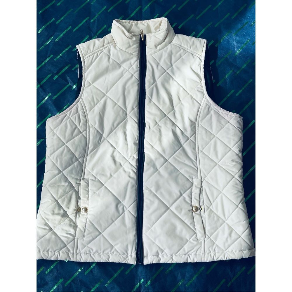 Ralph Lauren Women’s off White Padded Full Zip Vest Size L